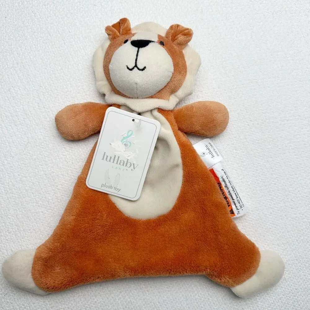 Lullaby Lion Lovey plush security blanket